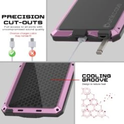 Galaxy S25 Ultra Metal Case, Heavy Duty Military Grade Armor Cover [shock Proof] Full Body Hard [Pink] -Phone Vibe Shop 4 Metallic S25 Ultra