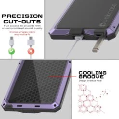 Galaxy S25 Ultra Metal Case, Heavy Duty Military Grade Armor Cover [shock Proof] Full Body Hard [Purple] -Phone Vibe Shop 4 Metallic S25 Ultra b373c46e 2426 474d 8821 154bf9b4b8ae