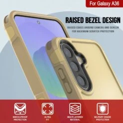 PunkCase Galaxy A36 Case, [Spartan 2.0 Series] Clear Rugged Heavy Duty Cover [Yellow] -Phone Vibe Shop 4 Spartan 2 A36 f22a20c9 8091 4d98 8718 9544d74b5111