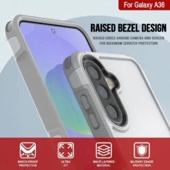 PunkCase Galaxy A36 Case, [Spartan 2.0 Series] Clear Rugged Heavy Duty Cover [White] -Phone Vibe Shop 4 Spartan 2 A36 ffe569ce 146c 48af bc05 cf428d706a65