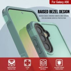 PunkCase Galaxy A56 Case, [Spartan 2.0 Series] Clear Rugged Heavy Duty Cover [Teal] -Phone Vibe Shop 4 Spartan 2 A56 38311f49 115f 41a2 a356 b995629cee31