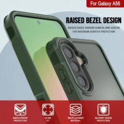 PunkCase Galaxy A56 Case, [Spartan 2.0 Series] Clear Rugged Heavy Duty Cover [Dark Green] -Phone Vibe Shop 4 Spartan 2 A56 623df401 56ed 497f 8529 fd48615ccc0d