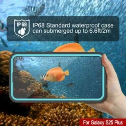 Galaxy S25+ Plus Waterproof Case PunkCase StudStar Teal Thin 6.7ft Underwater IP68 Shock/Snow Proof -Phone Vibe Shop 4 Studstar S25 Plus ec27d830 ca5a 4247 add4 1426a080682d