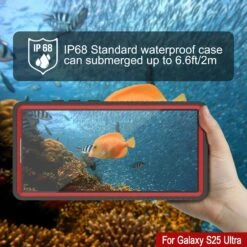 Galaxy S25 Ultra Waterproof Case PunkCase StudStar Red Thin 6.6ft Underwater IP68 Shock/Snow Proof 12 Galaxy S25 Ultra Waterproof Case PunkCase StudStar Red Thin 6.6ft Underwater IP68 Shock/Snow Proof -Phone Vibe Shop 4 Studstar S25 Ultra 899c8441 e7bf 4443 a1b5 1c39847d749f