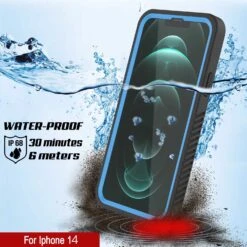 IPhone 14Waterproof Case, Punkcase [Extreme Series] Armor Cover W/ Built In Screen Protector [Light Blue] -Phone Vibe Shop 4 f8d95d77 06cd 4894 9d83 c15343574532