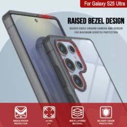 Galaxy S25 Ultra Case [Clear Acrylic Series] [Non-Slip] For Galaxy S25 Ultra [Black] -Phone Vibe Shop 5 ClearMag S25 Ultra