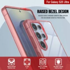 Galaxy S25 Ultra Case [Clear Acrylic Series] [Non-Slip] For Galaxy S25 Ultra [Red] -Phone Vibe Shop 5 ClearMag S25 Ultra 8f441db2 4a19 441c afe4 1f93bfee1793