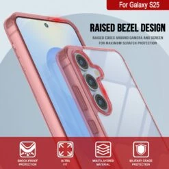 Galaxy S25 Case [Clear Acrylic Series] [Non-Slip] For Galaxy S25 [Red] -Phone Vibe Shop 5 ClearMag S25 2c26ce0f ac33 4159 a175 ffc9c472d22c