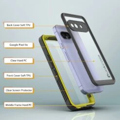Google Pixel 9a Waterproof Case, Punkcase [Extreme Series] Armor Cover W/ Built In Screen Protector [Yellow] -Phone Vibe Shop 5 Extreme Google Pixel 9a dd66a28a 017a 4e38 8a70 68ae92fbb241