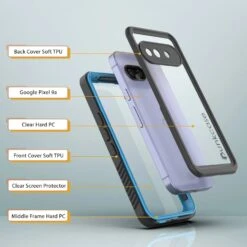 Google Pixel 9a Waterproof Case, Punkcase [Extreme Series] Armor Cover W/ Built In Screen Protector [Light Blue] -Phone Vibe Shop 5 Extreme Google Pixel 9a ef21c6da e42d 43bc ad0d 45332c9d4f34
