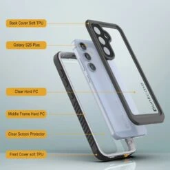 Galaxy S25+ Plus Water/ Shockproof [Extreme Series] With Screen Protector Case [White] -Phone Vibe Shop 5 Extreme S25 Plus 5fad42b6 05ab 4525 bfdb a59fc20258cd