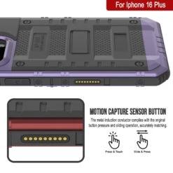 IPhone 16 Plus Metal Extreme 3.0 Series Aluminum Waterproof Case IP68 W/Buillt In Screen Protector & Kickstand [Purple] -Phone Vibe Shop 5 Metal Extreme Iphone 16 Plus
