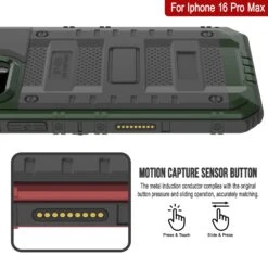 IPhone 16 Pro Max Metal Extreme 3.0 Series Aluminum Waterproof Case IP68 W/Buillt In Screen Protector & Kickstand [Dark Green] -Phone Vibe Shop 5 Metal Extreme Iphone 16 Pro Max 4a7d73cb 5f02 4d2a 8d07 04d15c3d2026