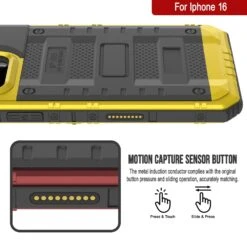 IPhone 16 Metal Extreme 3.0 Series Aluminum Waterproof Case IP68 W/Buillt In Screen Protector & Kickstand [Yellow] -Phone Vibe Shop 5 Metal Extreme Iphone 16 8ed794d4 4ec5 492a b56d 5d2156e36285