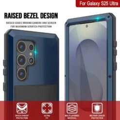 Galaxy S25 Ultra Metal Case, Heavy Duty Military Grade Armor Cover [shock Proof] Full Body Hard [Blue] -Phone Vibe Shop 5 Metallic S25 Ultra 207cd3cc 9d1a 463b a00c d31fa6238787