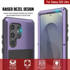 Galaxy S25 Ultra Metal Case, Heavy Duty Military Grade Armor Cover [shock Proof] Full Body Hard [Purple] -Phone Vibe Shop 5 Metallic S25 Ultra 50f17b83 7dc2 4d4d 92db 1ff81372a166