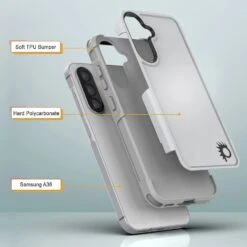 PunkCase Galaxy A36 Case, [Spartan 2.0 Series] Clear Rugged Heavy Duty Cover [White] -Phone Vibe Shop 5 Spartan 2 A36 3e423f86 1b86 42e3 beea 5208a2a4e83c