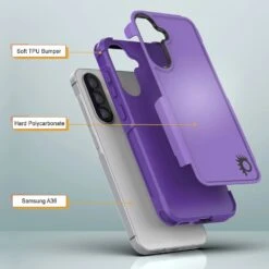 PunkCase Galaxy A36 Case, [Spartan 2.0 Series] Clear Rugged Heavy Duty Cover [Purple] -Phone Vibe Shop 5 Spartan 2 A36 b87dd78b 2fd4 4bb6 8518 4a46967436b2