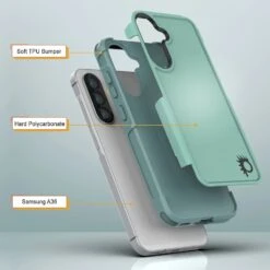 PunkCase Galaxy A36 Case, [Spartan 2.0 Series] Clear Rugged Heavy Duty Cover [Teal] -Phone Vibe Shop 5 Spartan 2 A36 d64f6e9d f874 4cf2 9442 09088a67c527