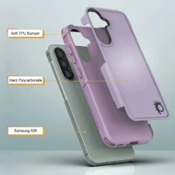 PunkCase Galaxy A56 Case, [Spartan 2.0 Series] Clear Rugged Heavy Duty Cover [Lilac] -Phone Vibe Shop 5 Spartan 2 A56 4211230a 33be 48c9 8b01 e83baa7a0e17