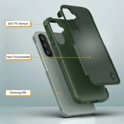 PunkCase Galaxy A56 Case, [Spartan 2.0 Series] Clear Rugged Heavy Duty Cover [Dark Green] -Phone Vibe Shop 5 Spartan 2 A56 78ae774b 95b0 4e8c a954 974dd77502ce