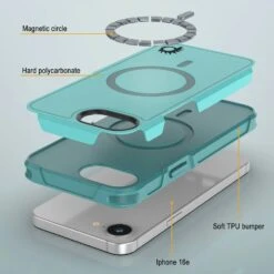 PunkCase IPhone 16e Case, [Spartan 2.0 Series] Clear Rugged Heavy Duty Cover W/Built In Screen Protector [Blue] -Phone Vibe Shop 5 Spartan 2 Iphone 16e 96ab6ce6 9457 4f7e 9060 e8ab9b239b1f