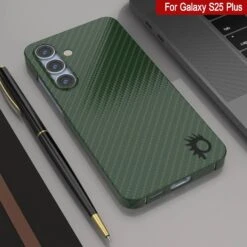 Punkcase Galaxy S25 Plus Carbon Fiber Case [AramidShield Series] Ultra Slim & Light Kevlar [Green] -Phone Vibe Shop 6 Carbon S25 Plus 377be708 4b9c 48f5 8d26 04fcbe094c0f