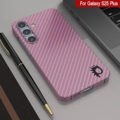 Punkcase Galaxy S25 Plus Carbon Fiber Case [AramidShield Series] Ultra Slim & Light Kevlar [Pink] -Phone Vibe Shop 6 Carbon S25 Plus c255a62e ca1e 402d a742 2ae0e39dcbb4
