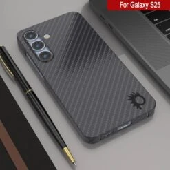 Punkcase Galaxy S25 Carbon Fiber Case [AramidShield Series] Ultra Slim & Light Kevlar [Black] -Phone Vibe Shop 6 Carbon S25 eee195f7 8f92 46cb 9d71 5014bcf30d69