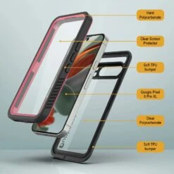 Google Pixel 9 Pro XL Waterproof Case, Punkcase [Extreme Series] Armor Cover W/ Built In Screen Protector [Pink] -Phone Vibe Shop 6 Extreme Google Pixel 9 Pro XL 6c26660a d3af 4ab9 b5dc ea52918a2f3a