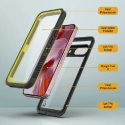 Google Pixel 9Waterproof Case, Punkcase [Extreme Series] Armor Cover W/ Built In Screen Protector [Yellow] -Phone Vibe Shop 6 Extreme Google Pixel 9 5a48dbcb 80e2 43d0 a49b d91cc89d2164