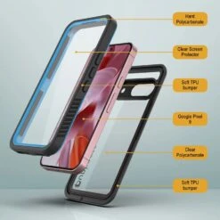 Google Pixel 9Waterproof Case, Punkcase [Extreme Series] Armor Cover W/ Built In Screen Protector [Light Blue] -Phone Vibe Shop 6 Extreme Google Pixel 9 da2a2009 da55 4f13 a805 ffa9678dbd03