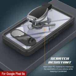 Google Pixel 9a Waterproof Case, Punkcase [Extreme Series] Armor Cover W/ Built In Screen Protector [Navy Blue] -Phone Vibe Shop 6 Extreme Google Pixel 9a