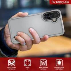 PunkCase Galaxy A36 Case, [Spartan 2.0 Series] Clear Rugged Heavy Duty Cover [White] -Phone Vibe Shop 6 Spartan 2 A36 130fe5c0 ae42 4d5d 9a28 8b7df77ea8c8