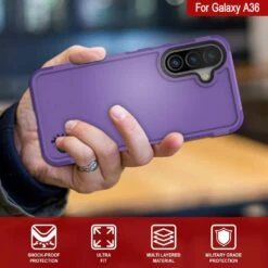 PunkCase Galaxy A36 Case, [Spartan 2.0 Series] Clear Rugged Heavy Duty Cover [Purple] -Phone Vibe Shop 6 Spartan 2 A36 732bdd55 cd8b 49e3 8602 3dd2e4a7abab