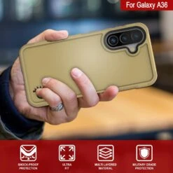 PunkCase Galaxy A36 Case, [Spartan 2.0 Series] Clear Rugged Heavy Duty Cover [Yellow] -Phone Vibe Shop 6 Spartan 2 A36 90d64a51 71b9 42f4 ae09 fd21bc1ea97a