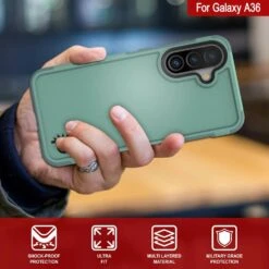 PunkCase Galaxy A36 Case, [Spartan 2.0 Series] Clear Rugged Heavy Duty Cover [Teal] -Phone Vibe Shop 6 Spartan 2 A36 e67db30e 9455 497a 91ec 220fa4c40575
