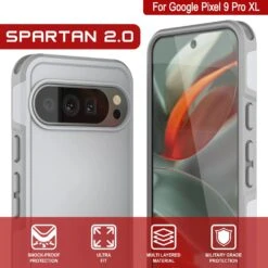 PunkCase Google Pixel 9 Pro XL Case, [Spartan 2.0 Series] Clear Rugged Heavy Duty Cover W/Built In Screen Protector [White] -Phone Vibe Shop 6 Spartan 2 Pixel 9 Pro XL e3c34529 4c2e 4df0 ab8d 2e1fb7f8bd88
