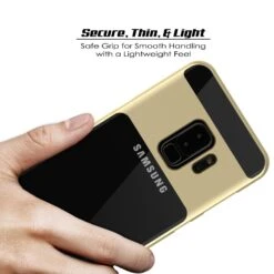 Galaxy S9+ Plus Case, PUNKcase [LUCID 3.0 Series] [Slim Fit] [Clear Back] Armor Cover W/ Integrated Kickstand, Anti-Shock System & PUNKSHIELD Screen Protector For Samsung Galaxy S9+ Plus [Gold] -Phone Vibe Shop 71 Ebf0fg 2BL. SL1500