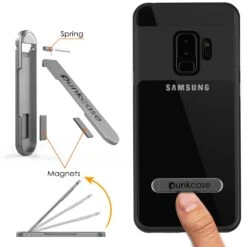 Galaxy S9+ Plus Case, PUNKcase [LUCID 3.0 Series] [Slim Fit] [Clear Back] Armor Cover W/ Integrated Kickstand, Anti-Shock System & PUNKSHIELD Screen Protector For Samsung Galaxy S9+ Plus [Black] -Phone Vibe Shop 7122eJFFfBL. SL1500