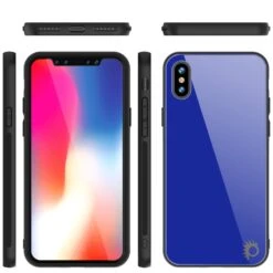 IPhone 8 Case, Punkcase GlassShield Ultra Thin Protective 9H Full Body Tempered Glass Cover W/ Drop Protection & Non Slip Grip For Apple IPhone 7 / Apple IPhone 8 (Blue) -Phone Vibe Shop 712AOwfxDLL. SL1500