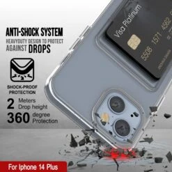 IPhone 14 Plus Card Holder Case [Crystal CardSlot Series] [Slim Fit] -Phone Vibe Shop 7140WUF6ldL. AC SL1500