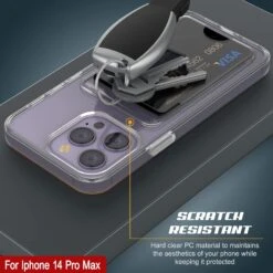IPhone 14 Pro Max Card Holder Case [Crystal CardSlot Series] [Slim Fit] -Phone Vibe Shop 715A9Cewb8L. AC SL1500