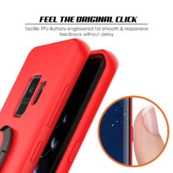 Galaxy S9 Case, Punkcase Magnetix Protective TPU Cover W/ Kickstand, Ring Grip Holder & Metal Plate For Magnetic Car Phone Mount PLUS PunkShield Screen Protector For Samsung S9 Edge [Red] -Phone Vibe Shop 7174X0NQmtL. SL1500