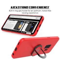 Galaxy S9 Case, Punkcase Magnetix Protective TPU Cover W/ Kickstand, Ring Grip Holder & Metal Plate For Magnetic Car Phone Mount PLUS PunkShield Screen Protector For Samsung S9 Edge [Red] -Phone Vibe Shop 71CEYwhz4FL. SL1500