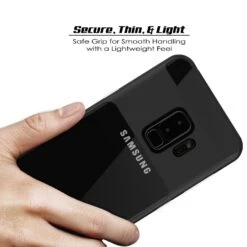 Galaxy S9+ Plus Case, PUNKcase [LUCID 3.0 Series] [Slim Fit] [Clear Back] Armor Cover W/ Integrated Kickstand, Anti-Shock System & PUNKSHIELD Screen Protector For Samsung Galaxy S9+ Plus [Black] -Phone Vibe Shop 71DqOEL0HML. SL1500