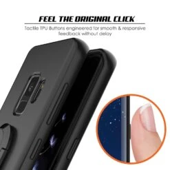 Galaxy S9 Case, Punkcase Magnetix Protective TPU Cover W/ Kickstand, Ring Grip Holder & Metal Plate For Magnetic Car Phone Mount PLUS PunkShield Screen Protector For Samsung S9 Edge [Black] -Phone Vibe Shop 71EigwbrMmL. SL1500