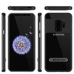 Galaxy S9+ Plus Case, PUNKcase [LUCID 3.0 Series] [Slim Fit] [Clear Back] Armor Cover W/ Integrated Kickstand, Anti-Shock System & PUNKSHIELD Screen Protector For Samsung Galaxy S9+ Plus [Black] -Phone Vibe Shop 71Hx3m277lL. SL1500