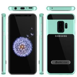 Galaxy S9+ Plus Case, PUNKcase [LUCID 3.0 Series] [Slim Fit] [Clear Back] Armor Cover W/ Integrated Kickstand, Anti-Shock System & PUNKSHIELD Screen Protector For Samsung Galaxy S9+ Plus [Teal] -Phone Vibe Shop 71KRa9tlvRL. SL1500