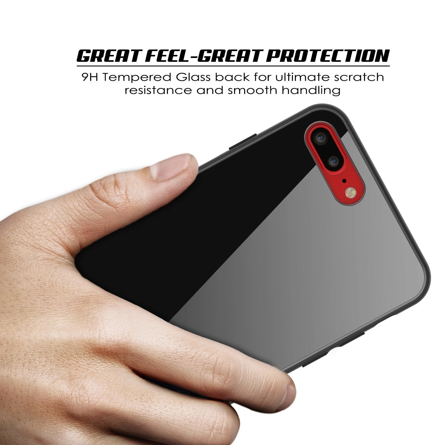 IPhone 8 PLUS Case, Punkcase GlassShield Ultra Thin Protective 9H Full Body Tempered Glass Cover W/ Drop Protection & Non Slip Grip For Apple IPhone 7 PLUS / Apple IPhone 8 PLUS (Black) 5 IPhone 8 PLUS Case, Punkcase GlassShield Ultra Thin Protective 9H Full Body Tempered Glass Cover W/ Drop Protection & Non Slip Grip For Apple IPhone 7 PLUS / Apple IPhone 8 PLUS (Black) - Image 3